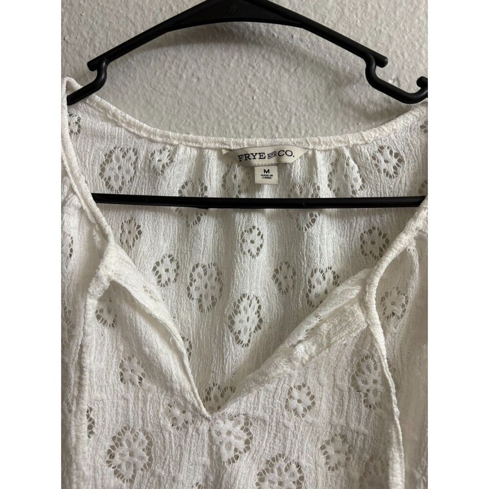 Women's Frye Wester Knit Country Eyelete Boho Top Size M NEW - Picture 3 of 6